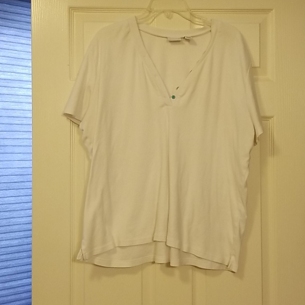 White button up blouse